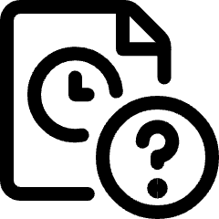 Time Clock File Question Icon from Ultimate Regular Set