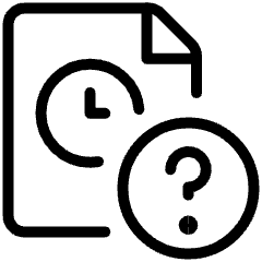 Time Clock File Question Icon from Ultimate Light Set