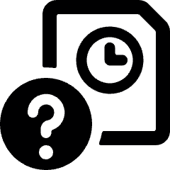 Time Clock File Question Icon from Ultimate Bold Set