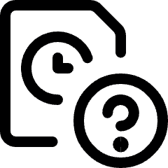 Time Clock File Question Icon from Ultimate Regular Set