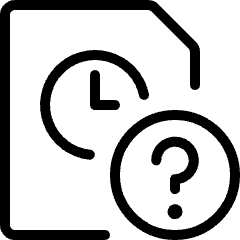 Time Clock File Question Icon from Ultimate Light Set