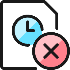 Time Clock File Remove Icon from Ultimate Colors Set