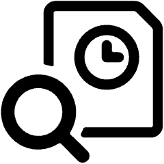 Time Clock File Search Icon from Ultimate Bold Set