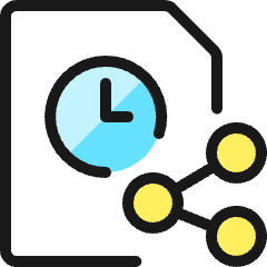 Time Clock File Share Icon from Ultimate Colors Set