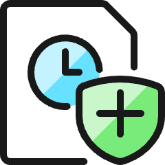 Time Clock File Shield Icon from Ultimate Colors Set