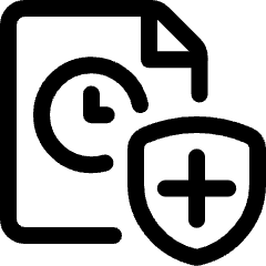 Time Clock File Shield Icon from Ultimate Regular Set