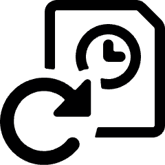 Time Clock File Sync Icon from Ultimate Bold Set