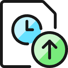 Time Clock File Upload Icon from Ultimate Colors Set