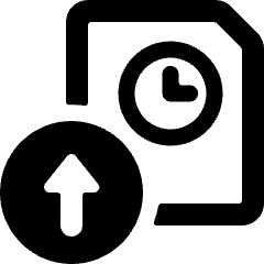 Time Clock File Upload Icon from Ultimate Bold Set