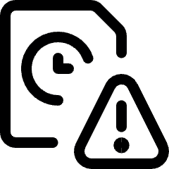 Time Clock File Warning Icon from Ultimate Regular Set
