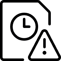 Time Clock File Warning Icon from Ultimate Light Set