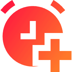 Add Alert Clock Icon from Sharp Gradient Set