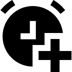 Add Alert Clock Icon from Sharp Solid Set