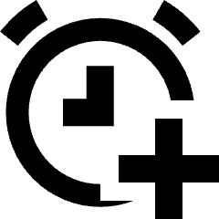 Add Alert Clock Icon from Sharp Remix Set