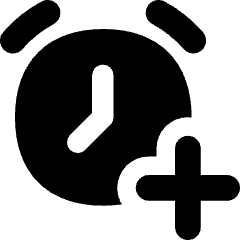 Add Alert Clock Icon from Flex Solid Set