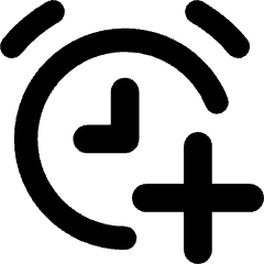 Add Alert Clock Icon from Core Remix Set