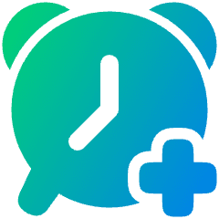 Add Alert Clock Icon from Plump Gradient Set