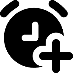 Add Alert Clock Icon from Core Solid Set
