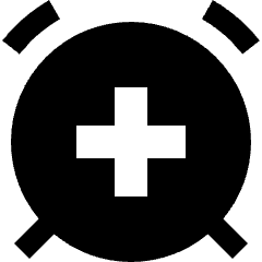 Add Alert Clock Icon from Sharp Solid Set