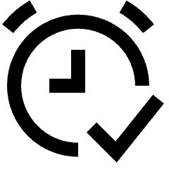 Alarm Check On Icon from Sharp Line Set