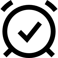 Alarm Check On Icon from Sharp Line Set