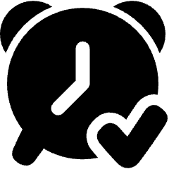 Alarm Check On Icon from Plump Solid Set