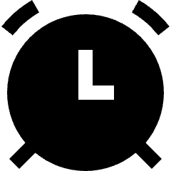 Alarm Clock 2 Icon from Sharp Solid Set