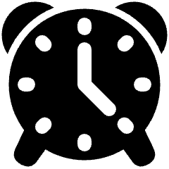 Alarm Clock Icon from Plump Solid Set