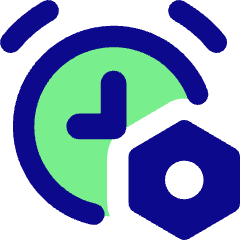 Alarm Clock Setting Bolt Nut Icon from Core Pop Set