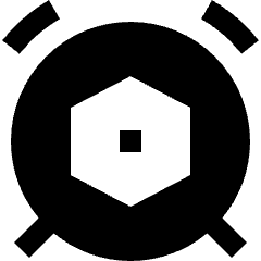 Alarm Clock Setting Bolt Nut Icon from Sharp Solid Set