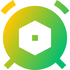Alarm Clock Setting Bolt Nut Icon from Sharp Gradient Set