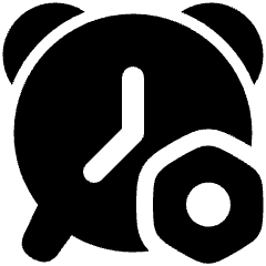 Alarm Clock Setting Bolt Nut Icon from Plump Solid Set