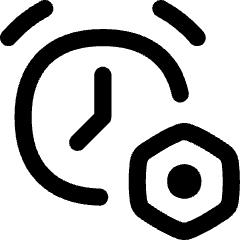 Alarm Clock Setting Bolt Nut Icon from Flex Line Set