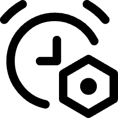 Alarm Clock Setting Bolt Nut Icon from Core Line Set