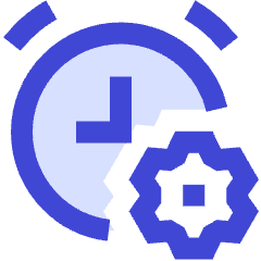 Alarm Clock Setting Gear Icon from Sharp Duo Set