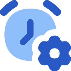 Alarm Clock Setting Gear Icon from Flex Flat Set