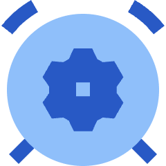 Alarm Clock Setting Gear Icon from Sharp Flat Set