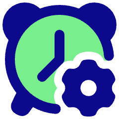 Alarm Clock Setting Gear Icon from Plump Pop Set