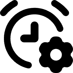 Alarm Clock Setting Gear Icon from Core Remix Set