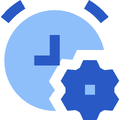 Alarm Clock Setting Gear Icon from Sharp Flat Set