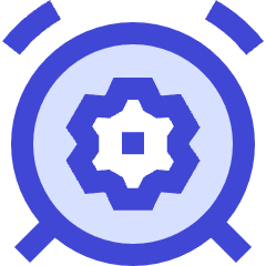 Alarm Clock Setting Gear Icon from Sharp Duo Set