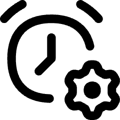 Alarm Clock Setting Gear Icon from Flex Line Set
