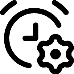 Alarm Clock Setting Gear Icon from Core Line Set