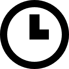 Circle Clock Icon from Sharp Remix Set