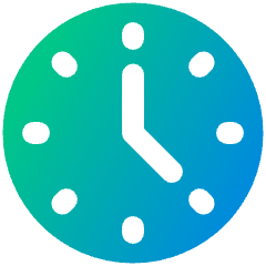 Circle Clock Icon from Plump Gradient Set