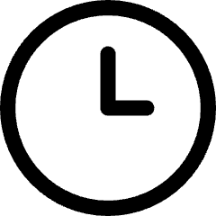 Circle Clock Icon from Core Line Set