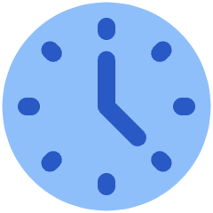 Circle Clock Icon from Plump Flat Set