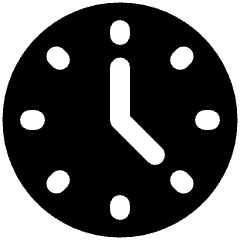 Circle Clock Icon from Plump Solid Set