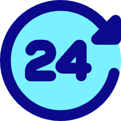Clock 24 Hours Icon from Core Pop Set