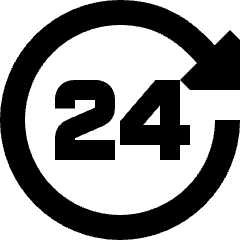 Clock 24 Hours Icon from Sharp Remix Set